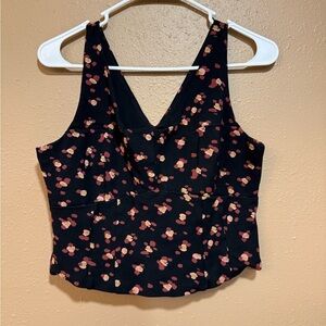CAbi Black Floral active wear set